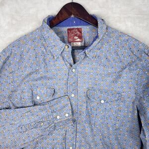 Vintage Old Kentucky Ranch Wear Button Up Men's XL Embossed Pearl Snap Western